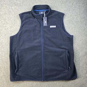 NWT Vineyard Vines Vest Mens 2XB Big Blue Harbor Fleece Sleeveless Jacket New